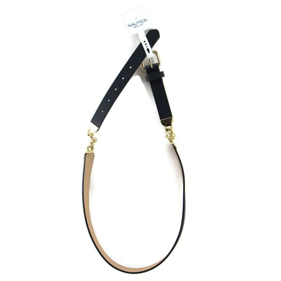 Nautica Women's Accessories Chain Accent Belt Black Size X-Large New - Picture 5 of 7